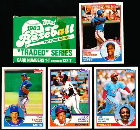 Lot Detail 1983 Topps Traded Bsbl 1 Complete Set Of 132 Cards In