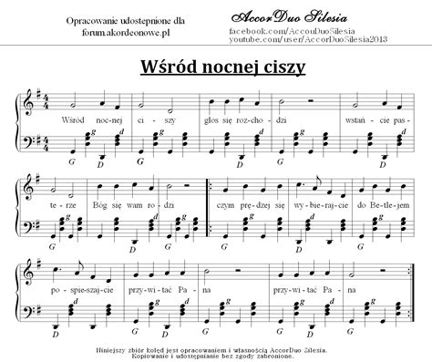 W R D Nocnej Ciszy Nuty