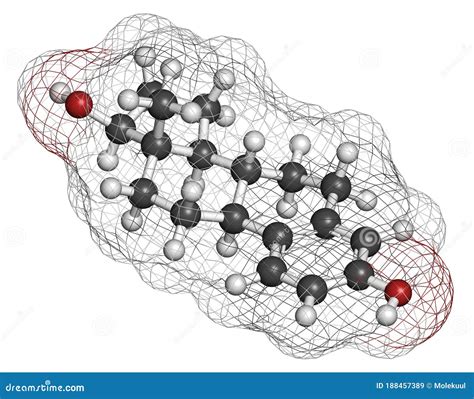 Molecule Of Estradiol Vector Illustration 118792670