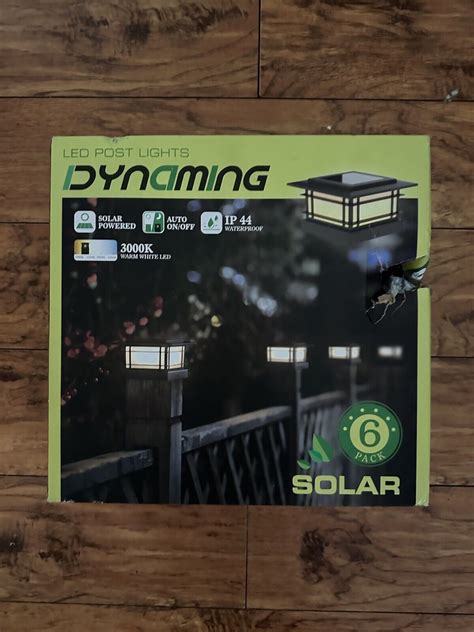 Dynaming 6 Pack Solar Post Cap Lights Outdoor Decorative 3000k Led Warm White Ebay