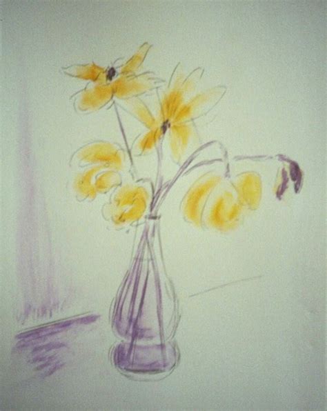 Bild Vase Stillleben Aquarell Blumen Von Ullysses Kunstnet