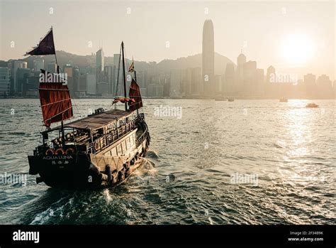 The View From Kowloon S Tsimshatsui Quay Across Victoria Harbour To