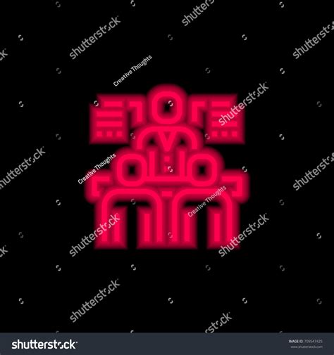 Group Red Glowing Neon Ui Ux Stock Vector Royalty Free 709547425 Shutterstock