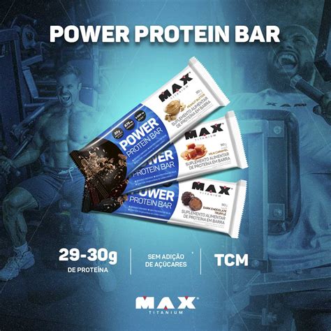 Barra De Proteina Max Titanium Power Protein Bar 41g Frutas Vermelhas