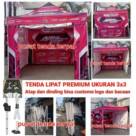 Jual Tenda Lipat Premium Ukuran X Bisa Custom Cetak Logo Dan Tulisan