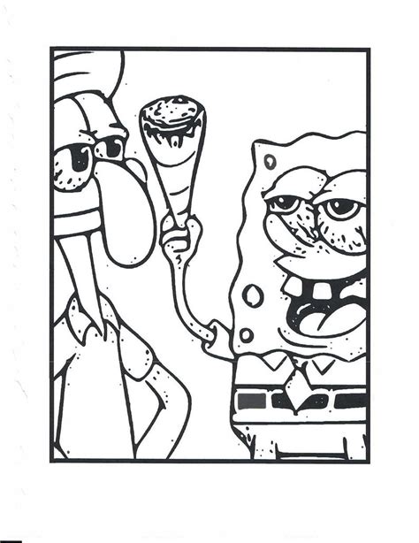 14 Sponge Bob Stoner Coloring Pages Etsy Denmark