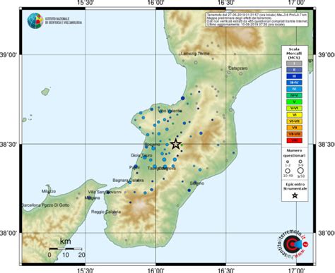 Terremoto Reggio Calabria L INGV Risentimento Del 5 Grado Mercalli