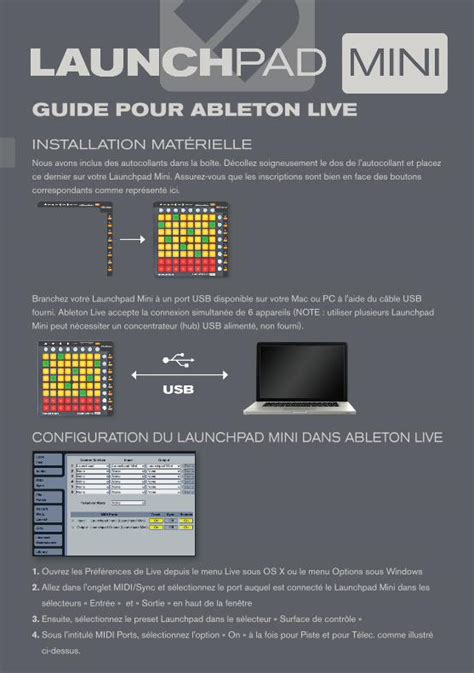 PDF GUIDE POUR ABLETON LIVE NovationMusic GUIDE POUR ABLETON