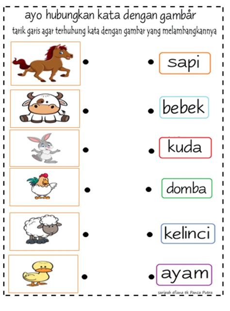 Worksheet Anak Tk B