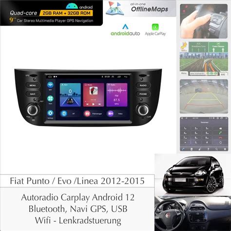 Fiat Punto Evo Linea Autoradio Gb Carplay Gps Bluetooth Kaufen Auf