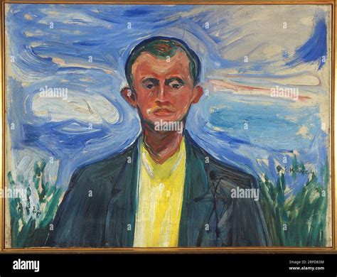 Self-Portrait against a Blue Sky 1908 by Edvard Munch Stock Photo - Alamy