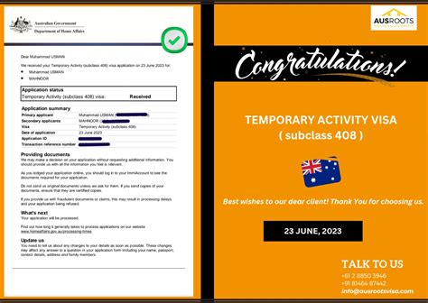 Temporary Activity Visa Subclass 408 Ausroots Visa