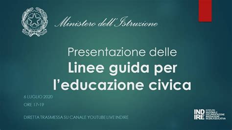 Presentazione Delle Linee Guida Per L Educazione Civica YouTube