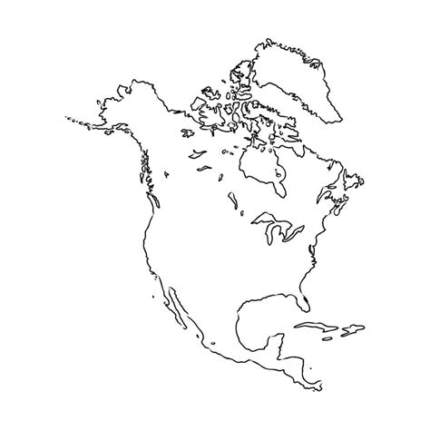 North America Map Vector Sketch 7308085 Vector Art At Vecteezy