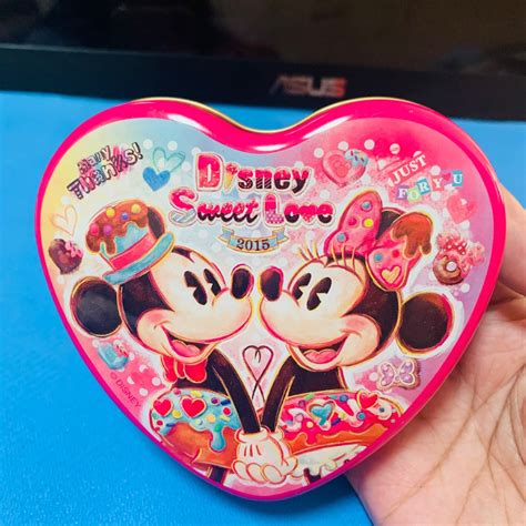 Disney Mickey Mouse Heart Shape Tin Can Hobbies Toys Toys Games