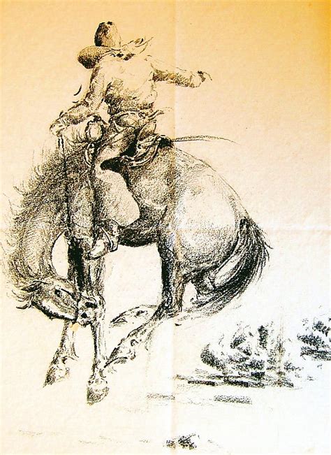Bucking Bronco Drawing By Smart Healthy Life