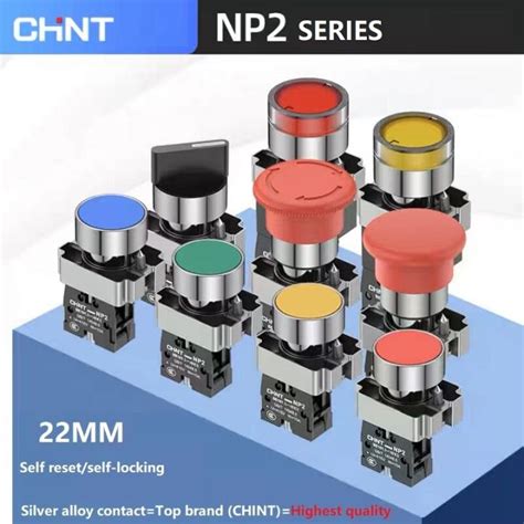 Chint Np Flat Button Mushroom Head Button Switch Xb Knob Starts