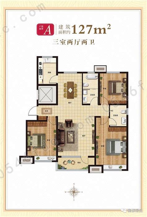 三室两厅两卫完美户型120平三室两厅简约装修三室两厅两卫简单装修第3页大山谷图库