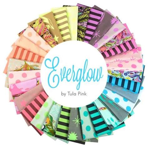 In Stock Tula Pink Everglow And Neon True Colors Pc Fat Quarter