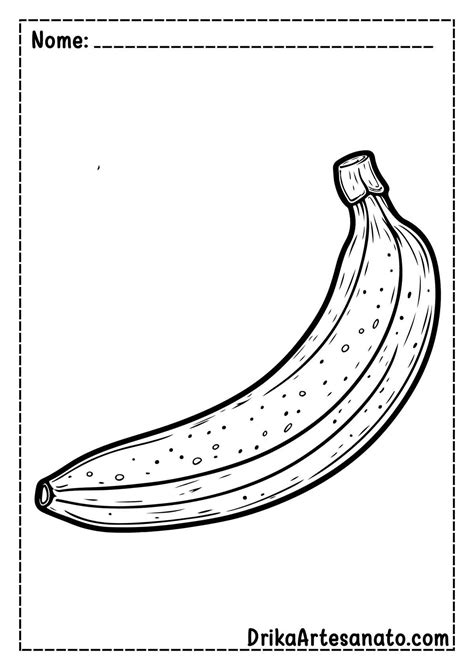 Frutas Para Colorir Banana - 50 Desenhos de Frutas para Colorir Grátis em PDF