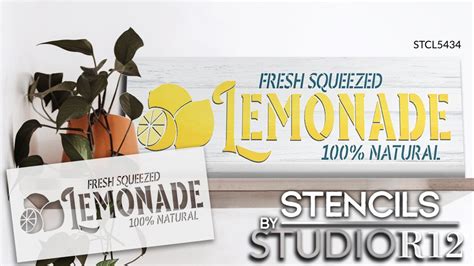 Fresh Squeezed Lemonade Stencil By Studior12 Diy Spring Lemon Kitchen