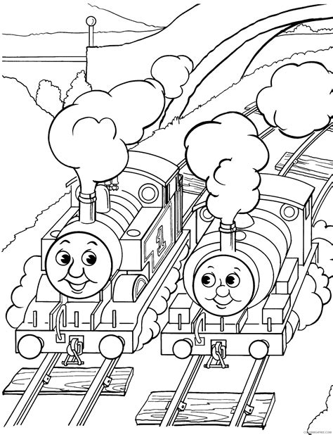 Thomas And Friends Coloring Pages Cartoons Thomas Tank Engine Cl35