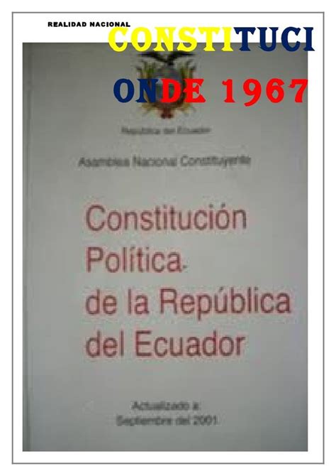 17ma Constitución Quito 25 De Mayo De 1967