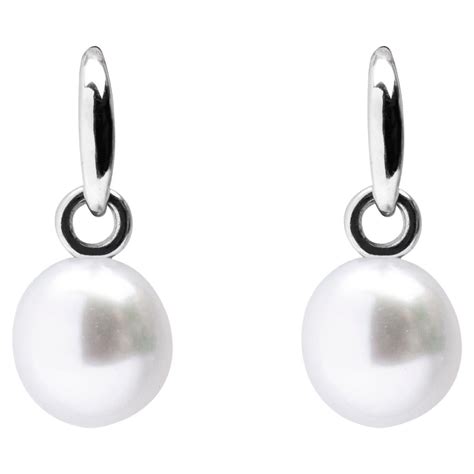 Baroque South Sea Pearl With White Gold Karat Drop Earrings For Sale