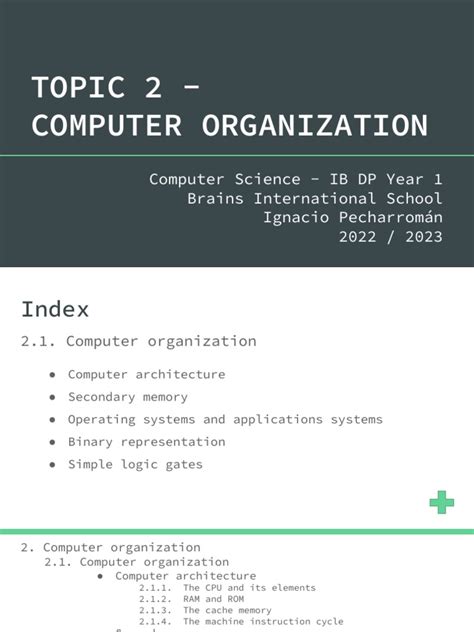 Topic 2 Computer Organization | PDF