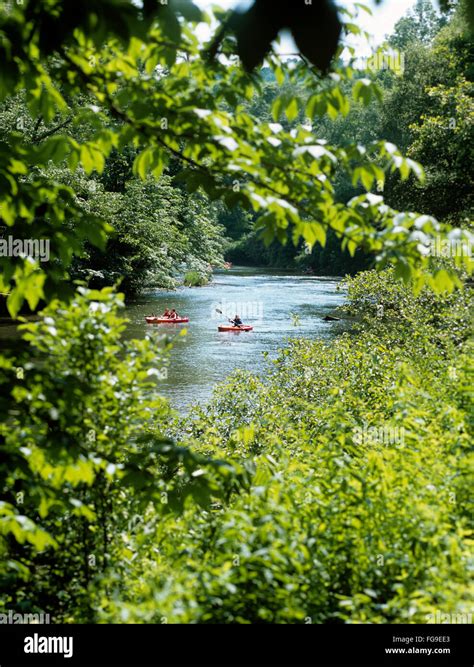 canoeing on the new river, north carolina Stock Photo - Alamy