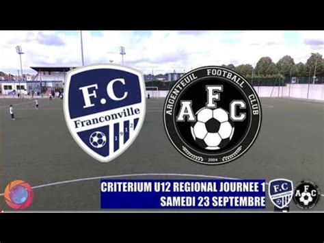 Samedi Septembre U Reg Fc Franconville Argenteuil Fc Le Match