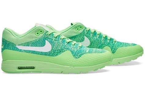 Nike Air Max 1 Ultra Flyknit Voltage Green Womens 843387 301 Us