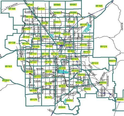 Las Vegas Zip Code Map Printable