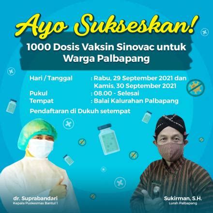 AYO VAKSIN Pemerintah Kalurahan Palbapang Siap Lakukan Vaksinasi