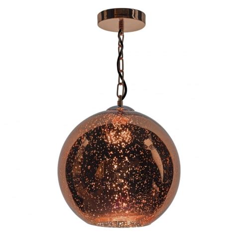 Dappled Copper Glass Globe Ceiling Pendant Lighting And Lights Uk