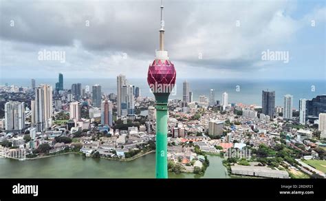 Aerial View Of The Main Attraction The Lotus Tower In The Capital Of