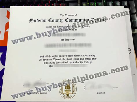 Unusual Method to Get Fake Hudson County Community College Diploma