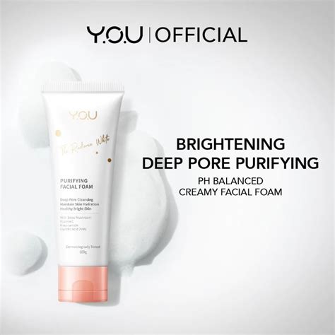 Jual Y O U Radiance White Purifying Facial Foam Dengan Kandungan