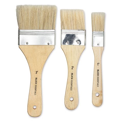 Blick Essentials Value Brush Set - Utility Brushes, Bristle, Set of 3 | BLICK Art Materials