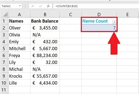 How To Count Names In Excel Spreadcheaters