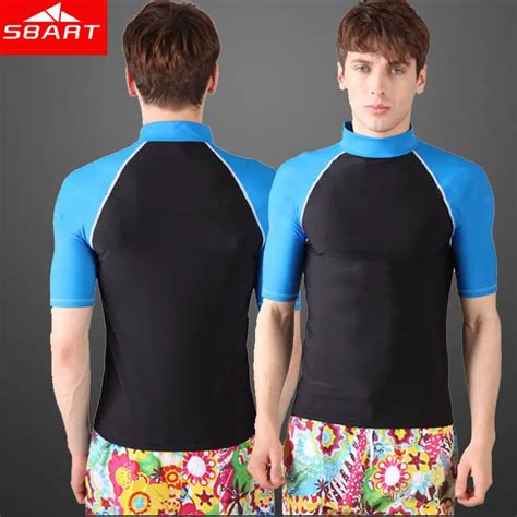 Sbart Rash Guard Men Short Sleeve Uv Protection Upf Windsurf