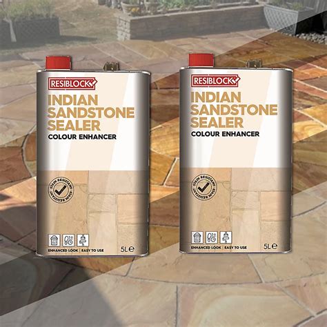 Resiblock Indian Sandstone Sealer Colour Enhancer 10l Natural Stone Diy At Bandq