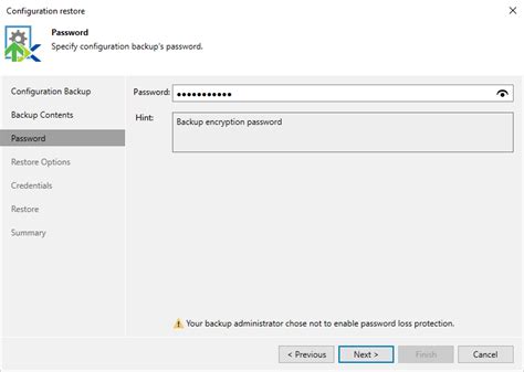 Step Provide Encryption Password Veeam Backup For Nutanix Ahv User