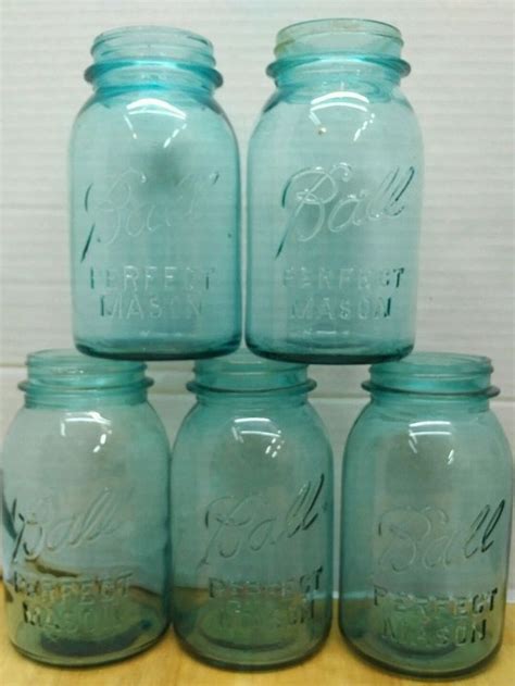 5 Vintage 1923 1933 Ball Perfect Mason Jars 4 6 8 Mason Jars Jar Mason