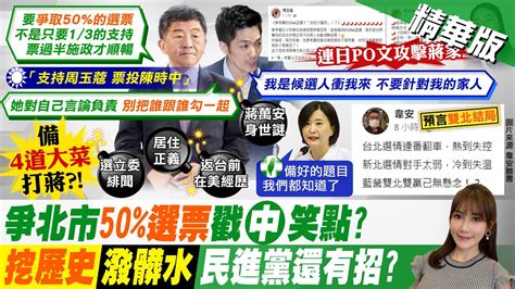 【張若妤報新聞】 票持過半施政才會順 陳時中 爭取50 選票｜周玉蔻 丟炸彈 蔣萬安 衝我來 別針對家人 精華版 中天電視ctitv Youtube