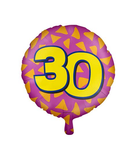 Heliumballon 30 Jahre Bunt Leer 46cm Partywinkel