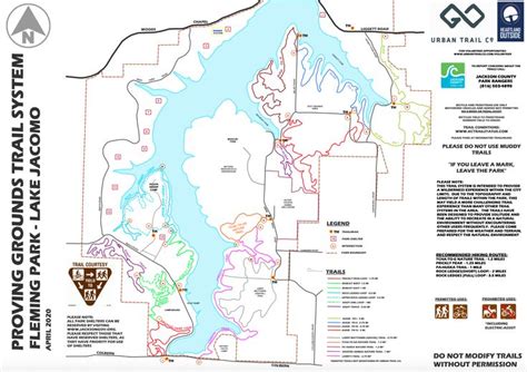 Lake Jacomo Trail System Trail Maps Lake Adventure