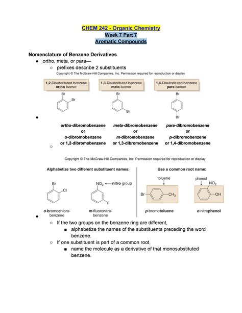 Chem 242 Week 7 Lecture Notes Part 8 Aromatic Compounds Chem 242 Organic Chemistry Week 7