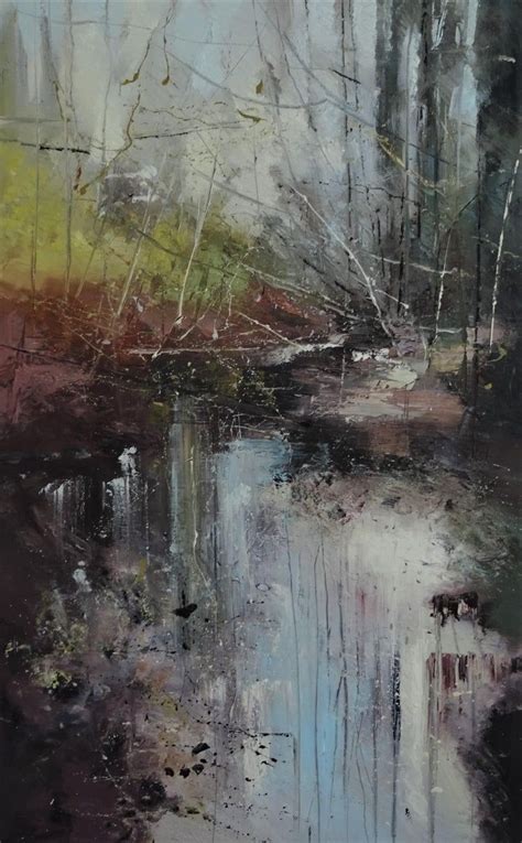 Claire Wiltsher Internal Forest 3 Contemporary Landscape Abstract Expressive Oil Painting