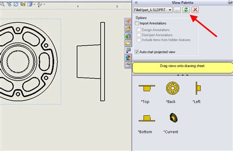 Refreshing The Solidworks Drawing View Palette Video